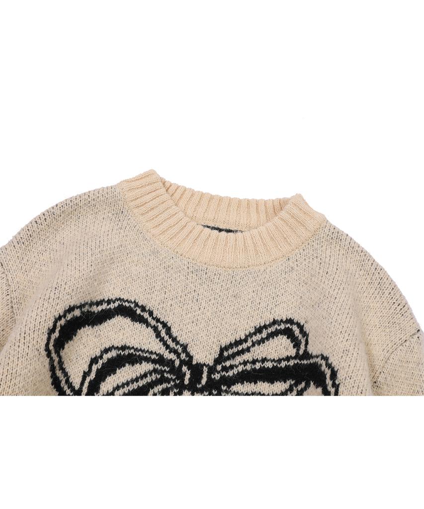 CPGN STUDIO Ribbon Brush Crop Knit Cream