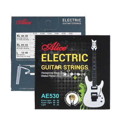 Electric Guitar Strings –  Hexagonal Core, Anti-Rust Coating, Gold Ball End, for Electric Guitar, Practice & Perfo