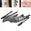 10PCS/Box Useful Tattoo Oil Marker Pen Black Double Skin Marking Pen Tool