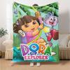 Dora'S Jungle Adventure Flannel Blanket Super Soft Warm Cozy Blanket For Sofa Bed Office Travel Allseason Home Decor Gift