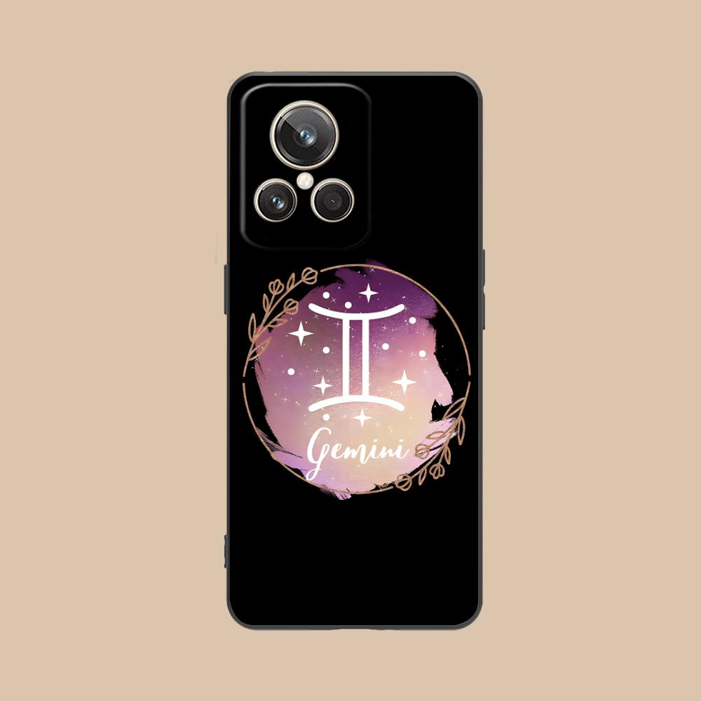 Zodiac Sign Gemini Phone Case for Realme 15 14 13 12 11 10 9 Pro Plus T i Lite 5G Soft TPU Shockproof Cover