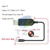 TZT 1/3/5PCS Usb Power Boost Line Dc 5v  9v  12v Step Up Module Usb Converter Adapter Cable 2.1x5.5mm Plug
