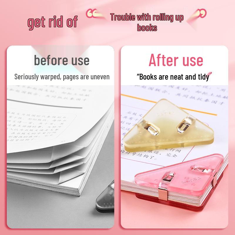 Deli TP530 Transparent Triangle Corner Clip for Documents