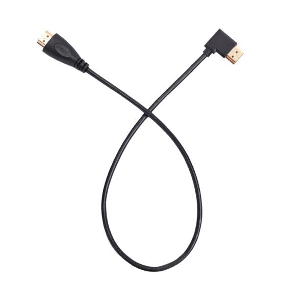DOONJIEY Right Angle HDMI-compatible Male to Male AV Converter Adapter Cable Cord for HDTV
