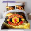 Man Utd Bedding Quilt Set Quilt Cover Pillowcase Home Decoration Birthday Gift (1 * Duvet Cover + 2 * Pillowcase, Without Core)