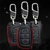 1X 3/4 Buttons PU Leather Remote Car Key Case Trim Cover Fit for Hyundai I40/I30