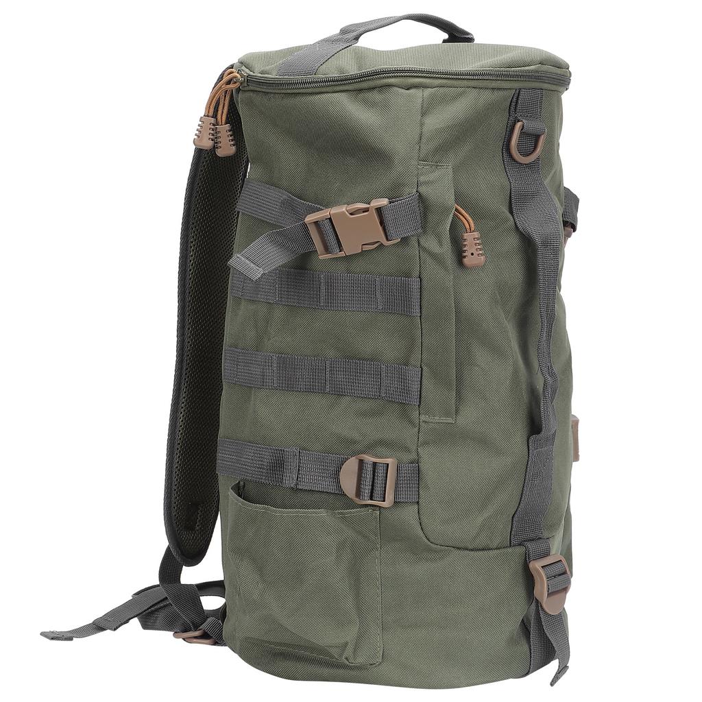 Fishing Bag Folding Cylindrical Large Capacity Fishing Tackle Backpack Travel Storage BagsMilitary