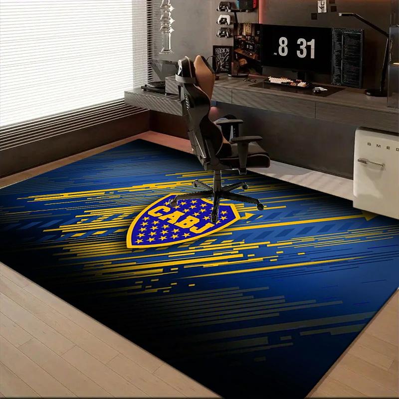 1PC Boca Juniors Crest Design Rug Game Carpet, Floor Mat for Bedroom Living Room Entryway Rug, Home Decor Idea Gift for Christmas birthday