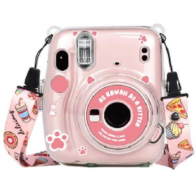 PopFrog Instax Case Mini 11 Instax Cover Instax Film Instax Mini 11 Case Transparent Hard PVC Cover Protective Transparent Case with Film Storage