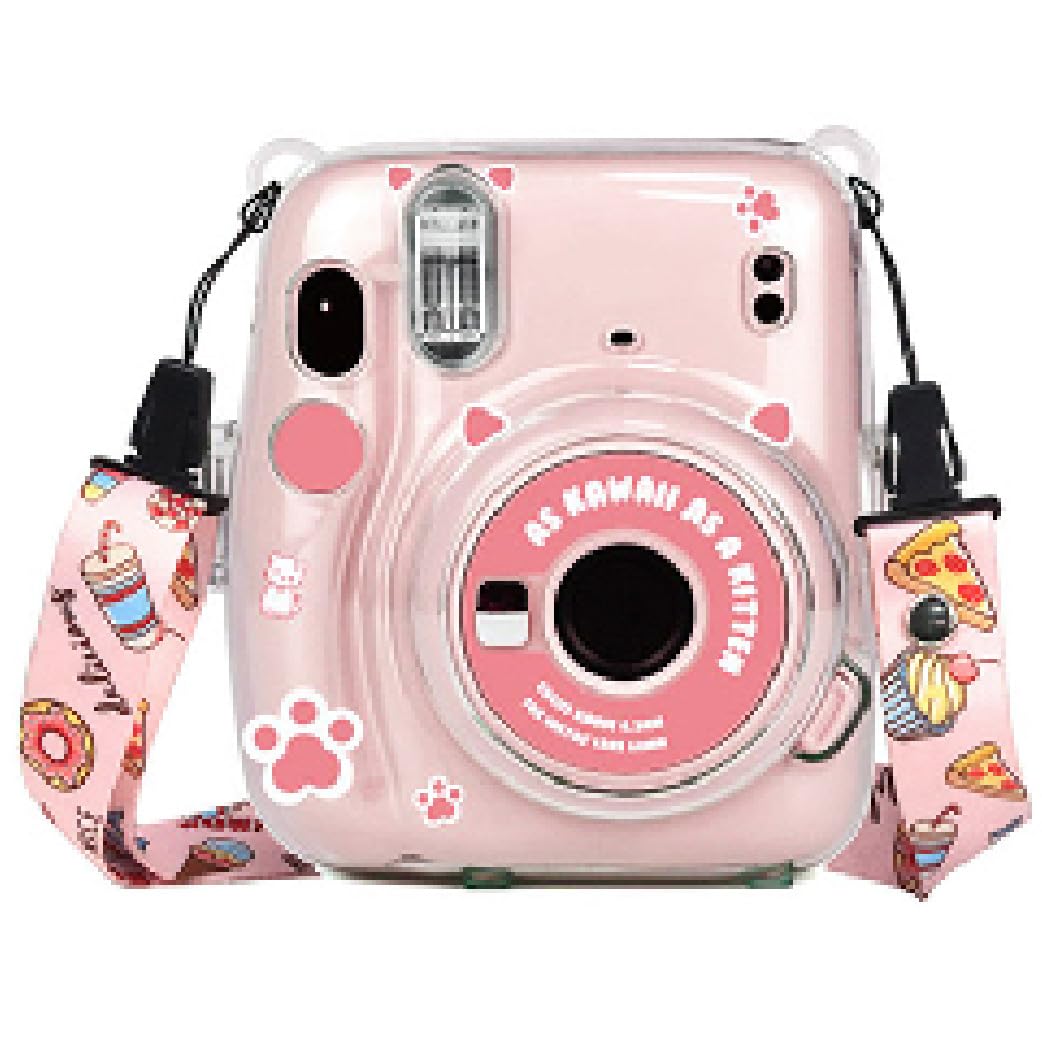 

PopFrog Instax Case Mini 11 Instax Cover Instax Film Instax Mini 11 Case Transparent Hard PVC Cover Protective Transparent Case with Film Storage