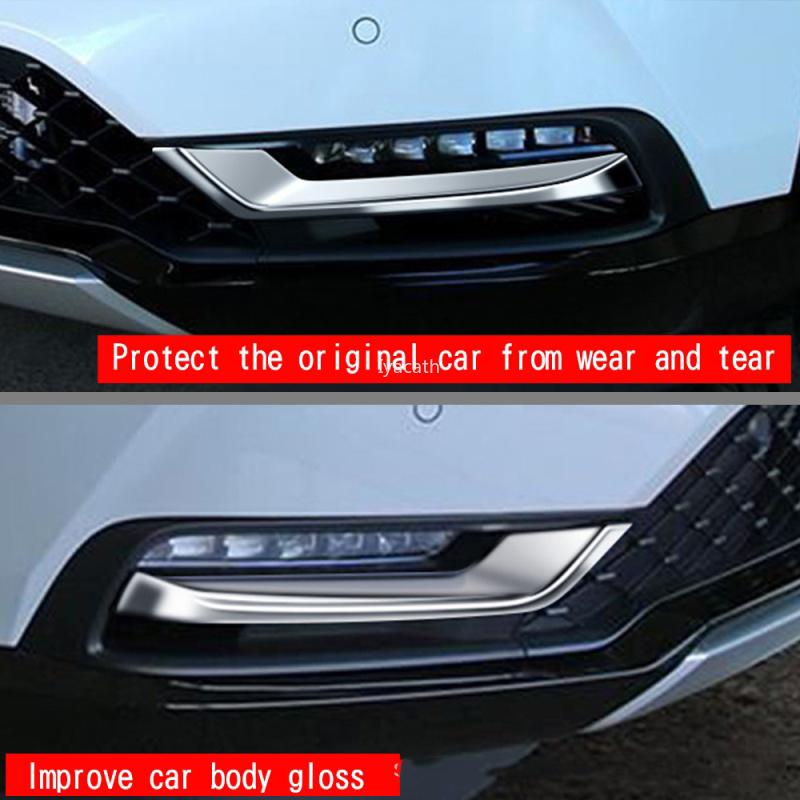 For Honda Vezel HR-V E:HEV    ABS Black  Front Fog Light Foglight Lamp Cover Trim Bumper Decoration Car Styling