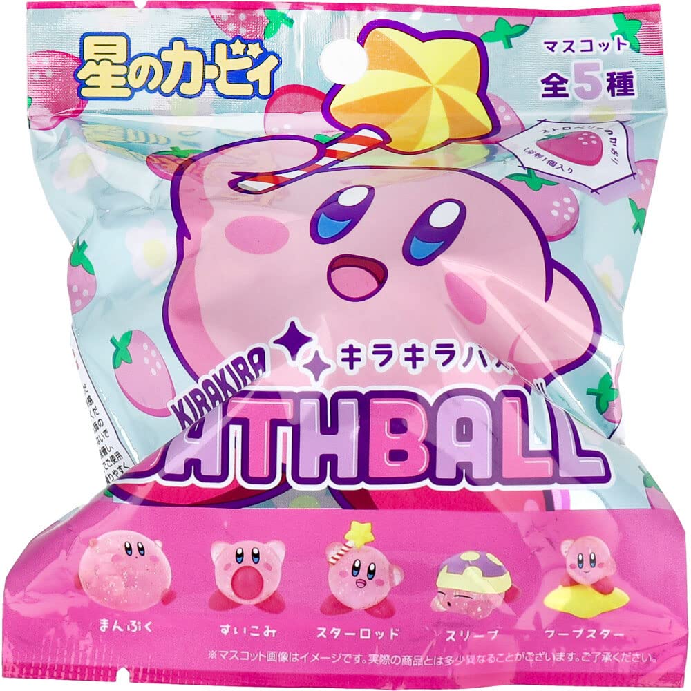 SK Japan Kirby Sparkle Bath Strawberry 75g Ball, Scent, (1 serving)