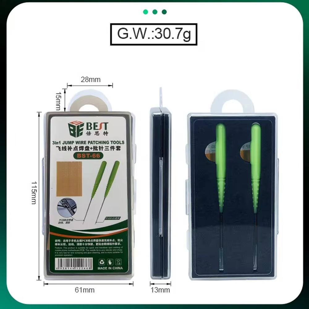 4 in 1 Soldering Lugs+Sand Papper+Needle Welding Set Solder Piece Rework Pad Welding Point for Phone Repair IC Pad Touch BGA PCB