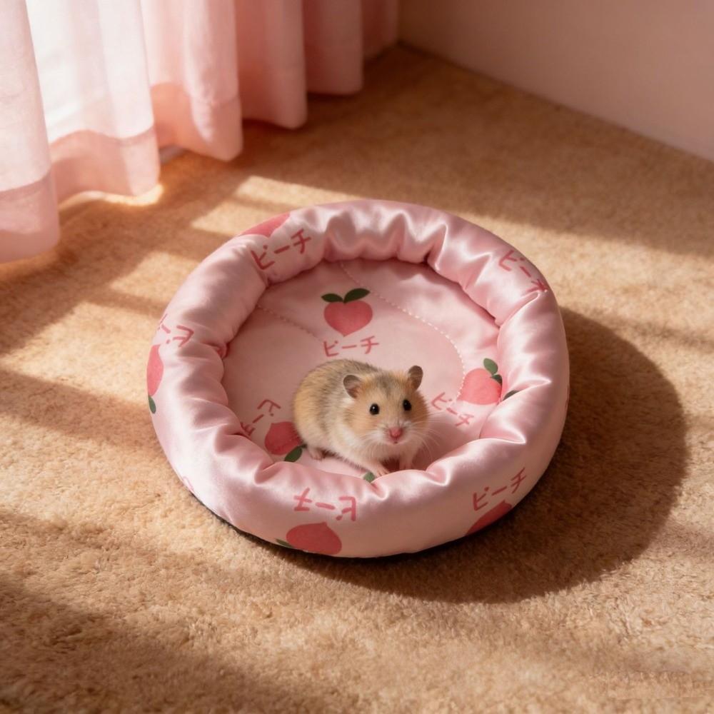 Breathable Hamster Nest Mat Round Guinea Pig Bed Small Pet Litter Mat  for Guinea Pig Rabbit