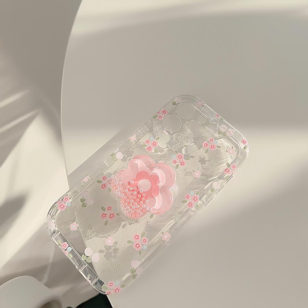 Kreative Treibsand-Blumenständer-Handyhülle für iPhone 13 iPhone 15 iPhone 16 Pro Max