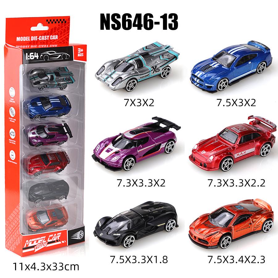 1:64 Alloy Toy Car Racing & Police Model Set for Kids
