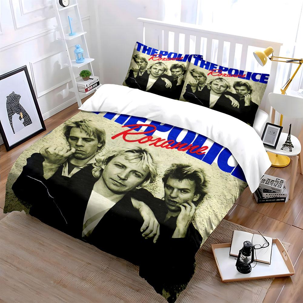 The Police Roxanne Design Bedding Duvet Cover Set Duvet Cover Pillowcases  (1*Duvet Cover 2*Pillowcases, without duvet insert)