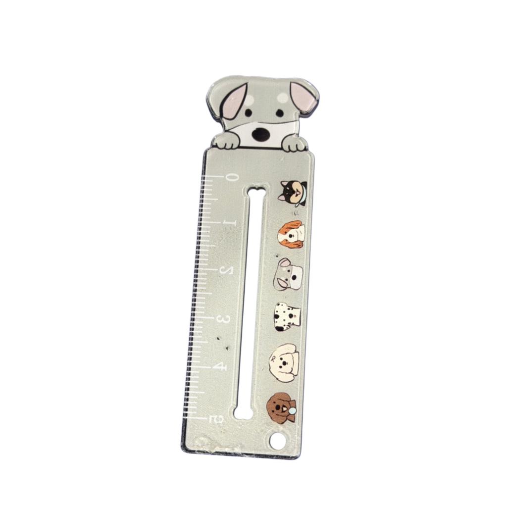 Cute Cartoon Animal Cat Dog Ruler Mini 5cm Portable Stationery Ruler Pendant Backpack Charm Student Prize Student Reward Gifts