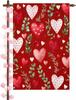 Valentine's Day Garden Ag 12x18 Inch Double Sided Love Heart Red Rose Red Countryside Yard Ags Outside Banners for F LLO LLX