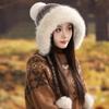 Ear Protection Knitted Thermal Hat Women's Autumn and Winter Piled Thickened Hairball Wool Colorful Hat