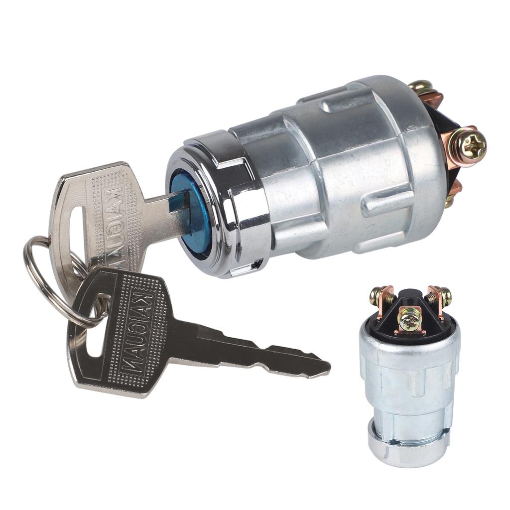New 12V Universal 3 Position 3 Terminal Engine Ignition Switch 2 Keys For Car Motorcycle Tractor Forklift Truck Scooter Trailer