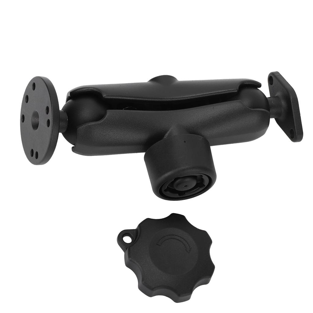 Bras Double Douille Antivol Alliage d'Aluminium avec Adaptateur Boule Taille C 1,5 pouce Double Support à Boule pour Téléphone Tablette Sondeur Camion