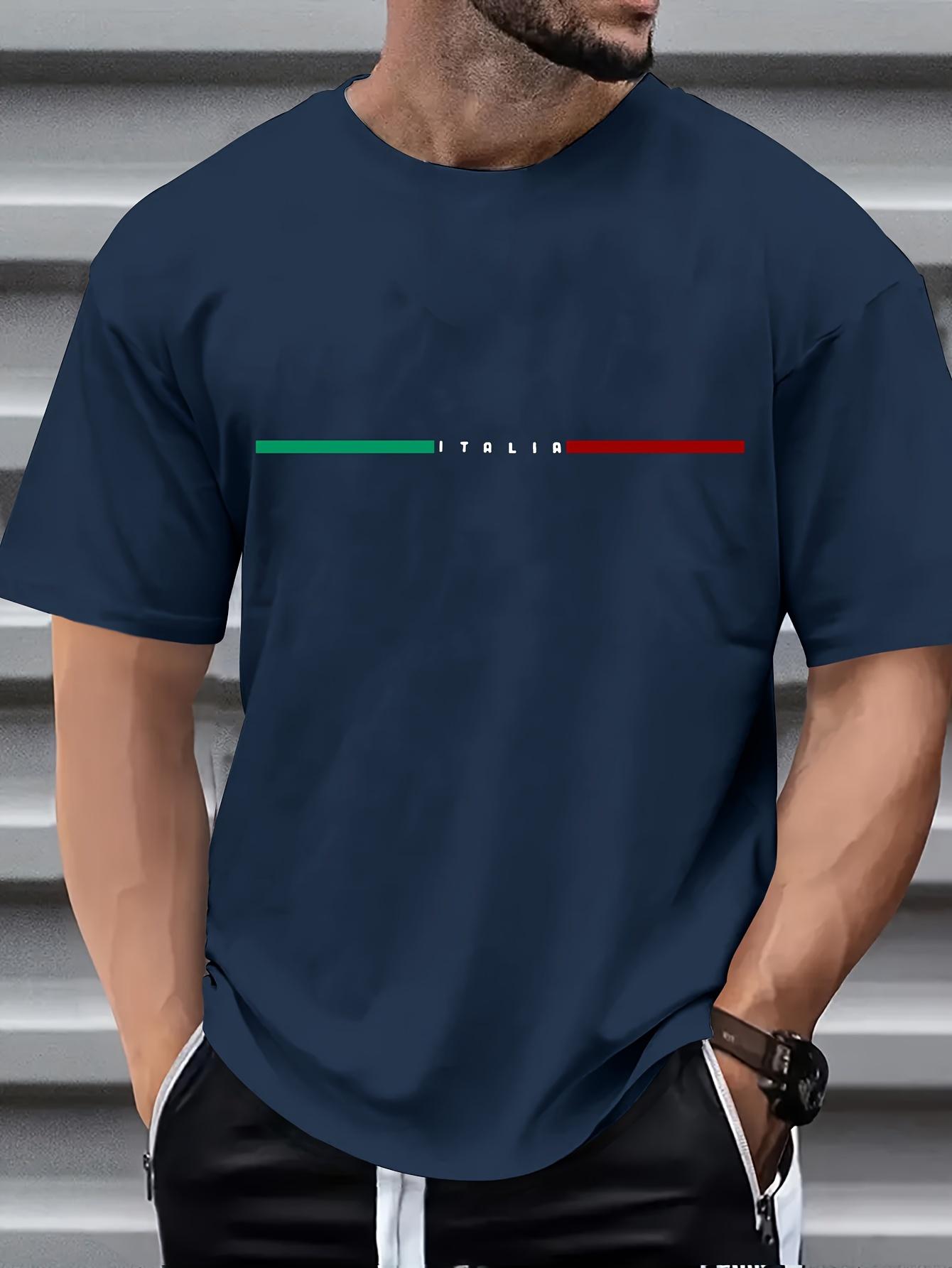 

Футболка с креативным принтом для мужчин, повседневная, новинка, короткий рукав, летний и весенний топ, комфортный крой, стильная уличная одежда XXXXXL темно-синий