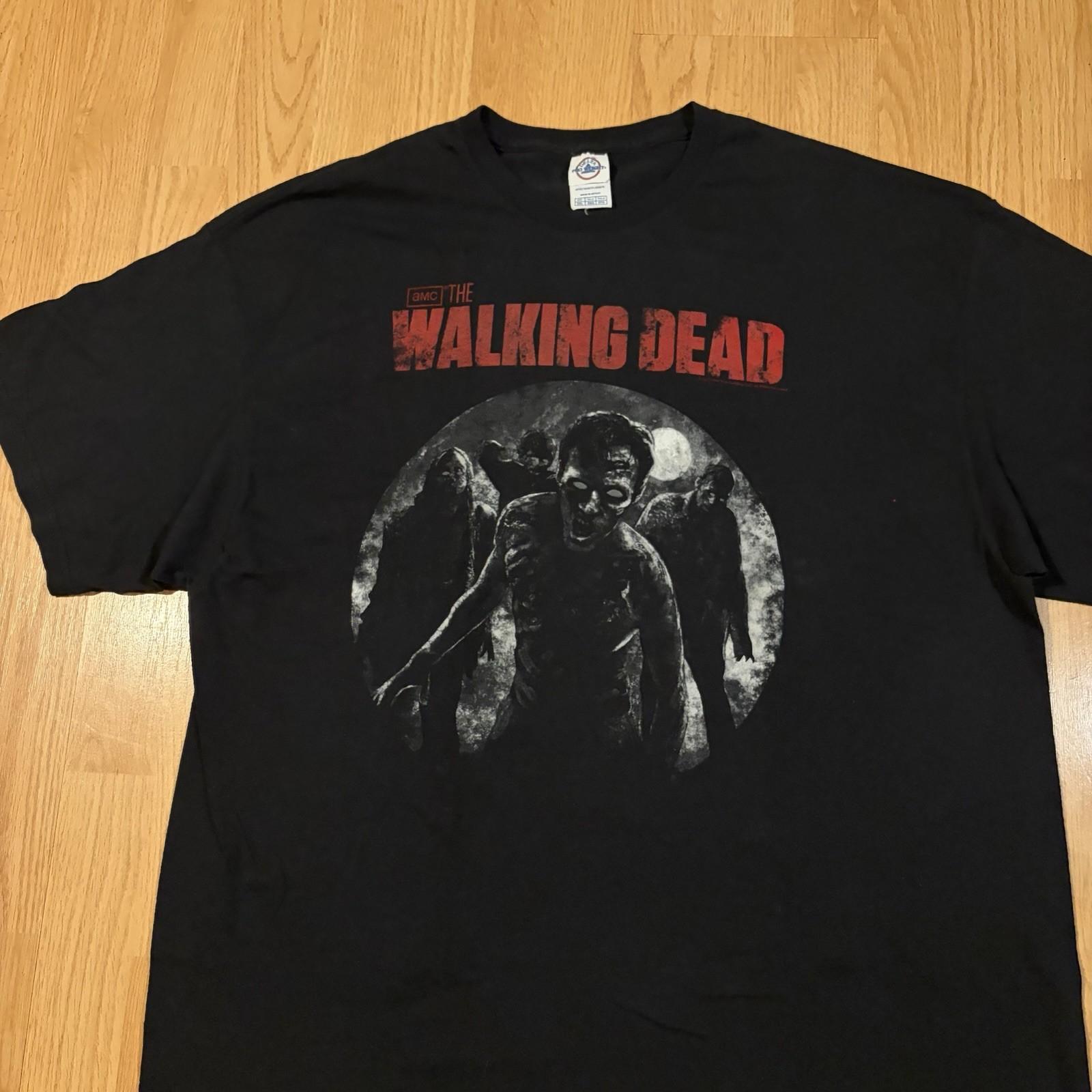 2013 AMC The Walking Dead TV Show Promo T Shirt Zombie Horror Black Size 2XL Unisex T-Shirt XXXL