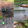 SOUGAYILANG 1.8m-2.4m Fishing Rod Combo 5 Sections Carbon Fiber Casting Rod and 7.2:1 Gear Ratio Baitcasting Fishing Reel Tackle