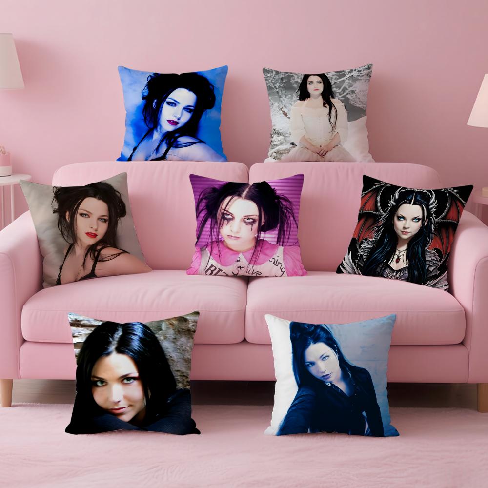 American Sexy Singer Evanescence AAmy Lee Cushion Cover Pillow Case Soft Skin Friendly Fabric Concealed Zipper