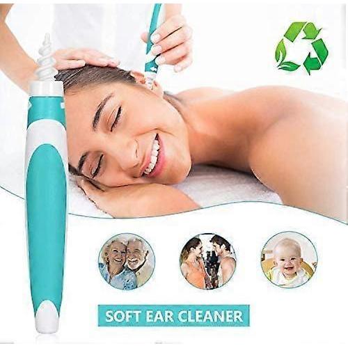 Earwax Remover Tool, Soft Silicone Ear Cleaner with 16 Replacement Heads, Safe & Easy Ear Wax Removal for Adults & Kids