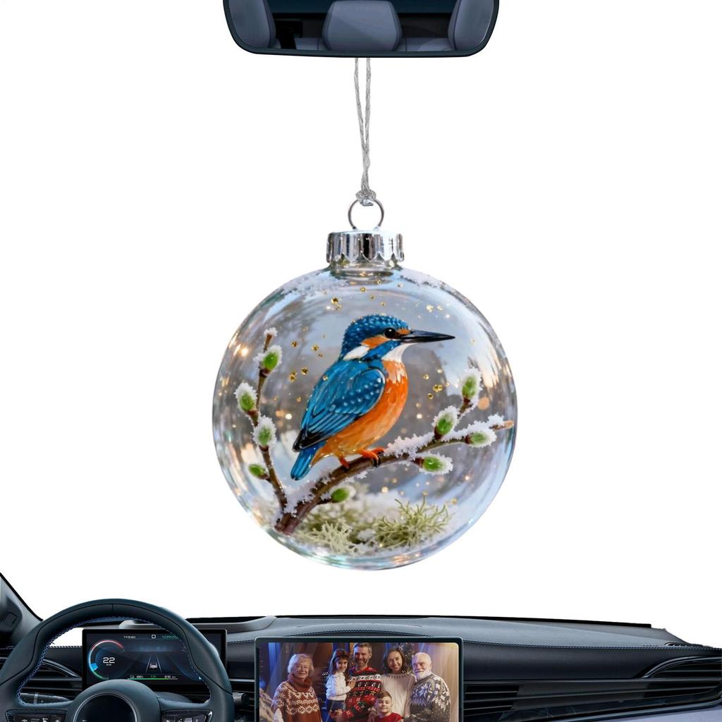 Hummingbird Christmas Ball Ornament 3D Clear Artificial Home Decor Ird Christmas Tree Ornaments For Holiday Birthday Party