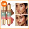 Butter Glow & Go Multiuse Stick Double-Headed Bronzer Blush Stick for Cheeks Contours Light Glossy Bronze&Pink Blusher Cosmetics