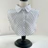 Fake Collar, Women'S Shirt, Fake Collar, Black And White Polka Dot Doll Collar, Bottom Inside, Shirt Collar.