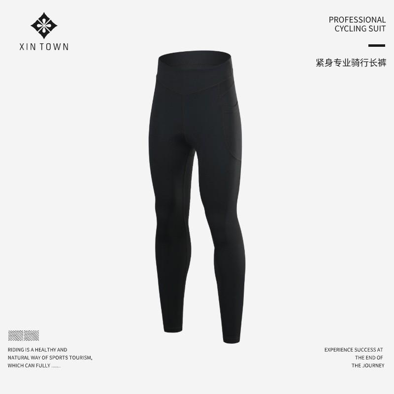 Unisex Fleece Cycling Pants Winter Warm Padded Butt Protection Breathable Outdoor Sport Leggings