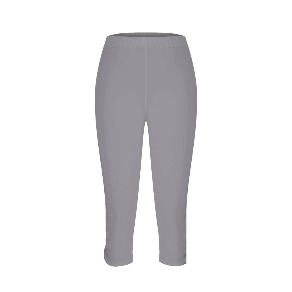 Women's Seamless Hip Lifting High Waist Color Yoga Pants Exercise 3/4 Pants