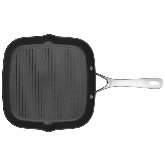 BALLARINI Alba - Poêle Grill Antiadhésive 28 x 28 cm, Aluminium, Noir