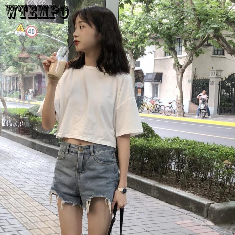 

WTEMPO Женская футболка Сексуальная открытая спина с коротким рукавом Летние кроп-топы Футболки Женские футболки Женщины