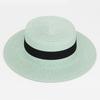Color Square 20 Buckle Round Straw Hat Summer Travel Sunshade Cap Breathable