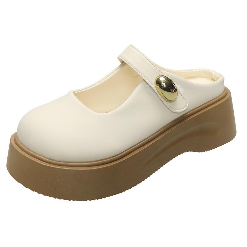 Mary Jane slippers women's summer 2025 new models with skirts women's shoes muffin platform slippers