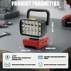 Battery Powered LED Work Light Bar With Double USB Port For MWQ 18V 48-11-1835 Batteries for Camping Mobile Charging