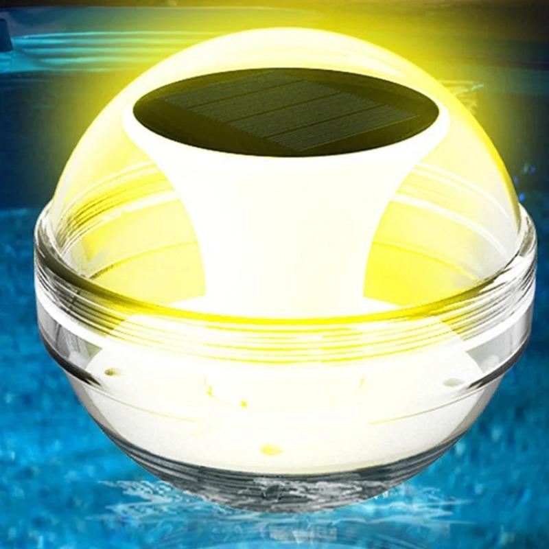 Solar Water Floating Lamp Floating Pool Light Color Changing Pool Landscape Lamp IP65 Waterproof Last Up  for Swimming Pool