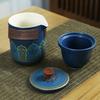 Chinese Kung Fu Tea Set Portable Travel Outdoor Household Holiday Party Ceramic Teapot Tea Canister Tea Cup Set Supplies Gift