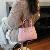 Retro Suede Handbag Women's 2025 Autumn and Winter New Commuter Messenger Bag Leopard Print Versatile Bucket Bag