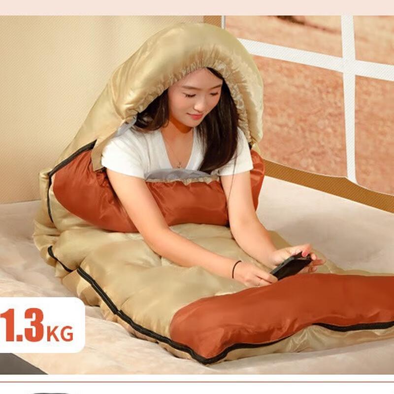 OEING Integrated Outdoor Windproof Camping Sleeping Bag One Size
