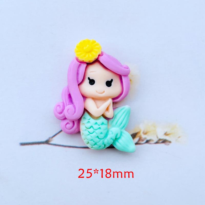 20Pcs New Cute Resin Mini Cartoon Princess Flat Back Cabochon Scrapbook Kawaii Diy Embellishments Accessories A103
