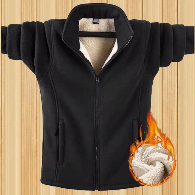 Warm Thicken Fleece Sweatshirt for Men Plus Size 9XL Solid Color Winter Autumn Clothing
