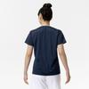 Short Sleeve Game Dynamotion Perfect for Club Navy Size M Women's Tennis/Badminton Shirt, Sweat-Wicking, Quick-Drying, Fit, Activities, Blue,