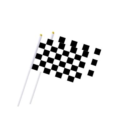 2 stuks Zwart En - Racer Zwaaiende Vlag Zwart En - Vlag