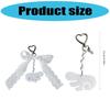 Elegant Angel Wing Keychain Sturdy Acrylic Key Chain Adornment For Keys Bags And Fashion Accessories